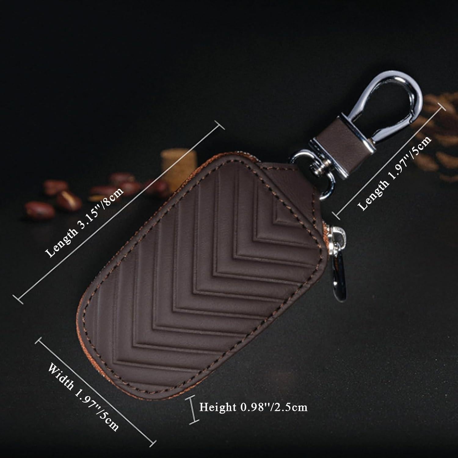 Funda de Llave de Coche HUFIDA Huixiaer-vsel Cuero Negro