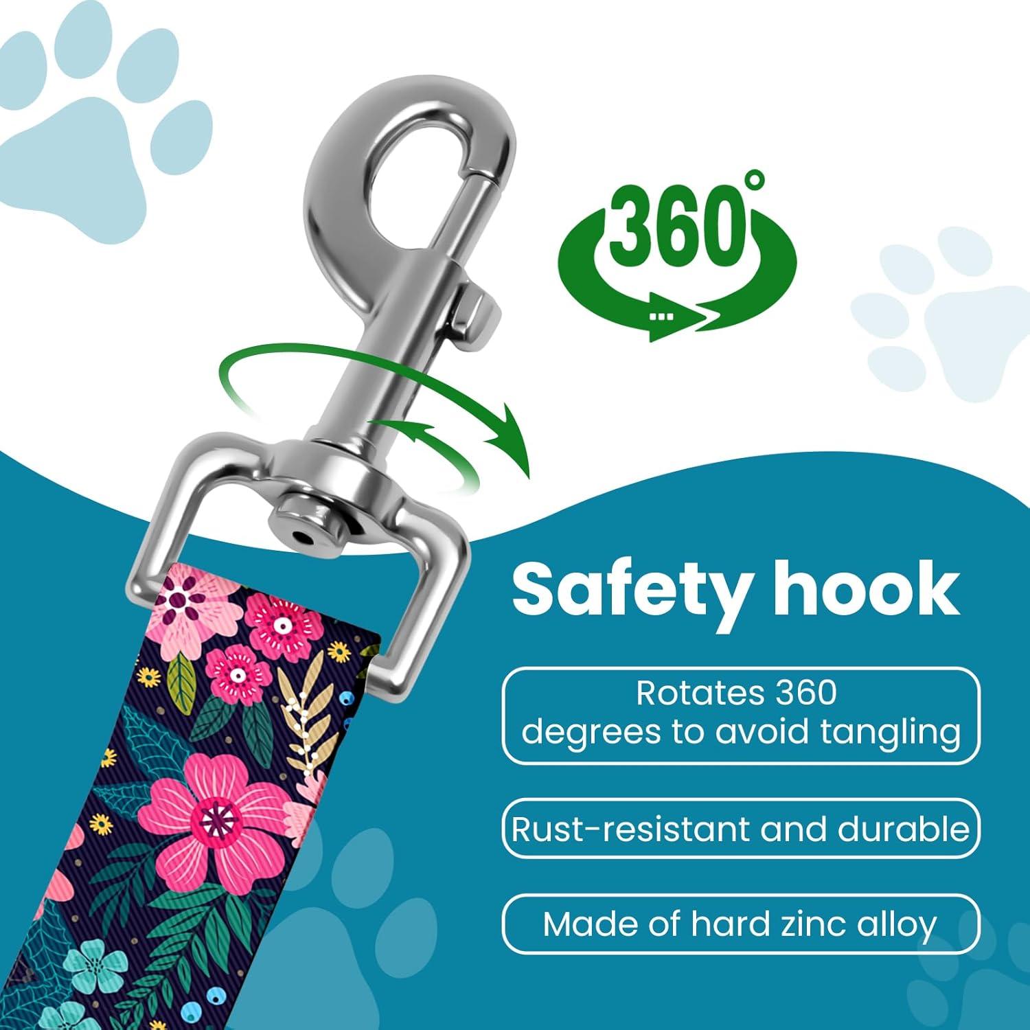 Cinturón de Seguridad Ajustable para Mascotas HCYPCV Floral