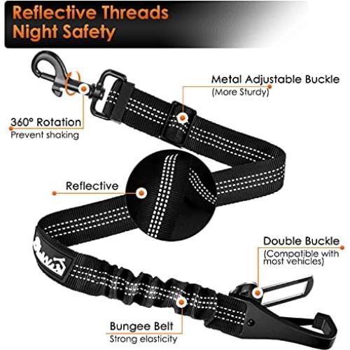 Cinturón de Seguridad para Perros SlowTon Ajustable 2 en 1