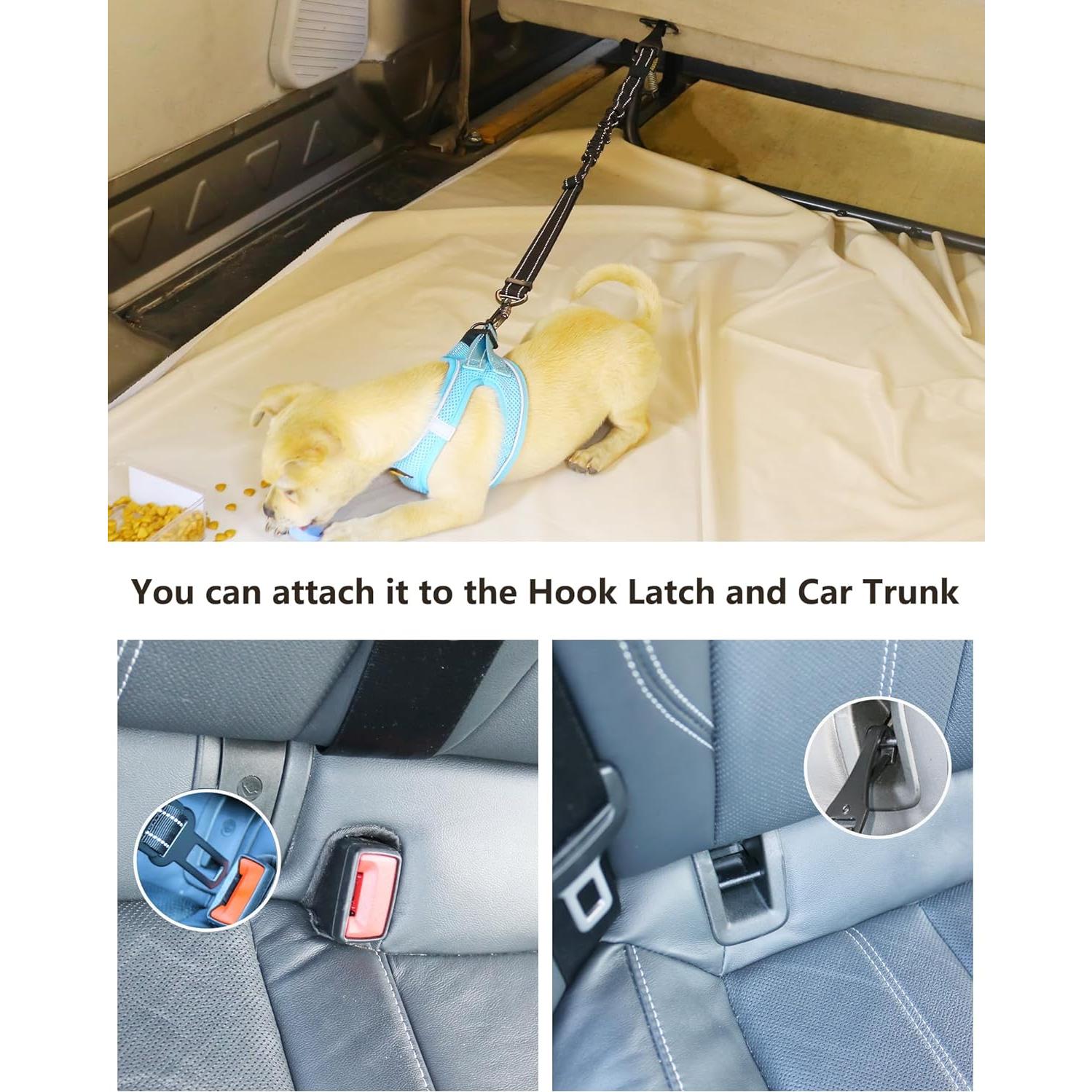 Cinturón de Seguridad para Perros AUBELL Ajustable Negro