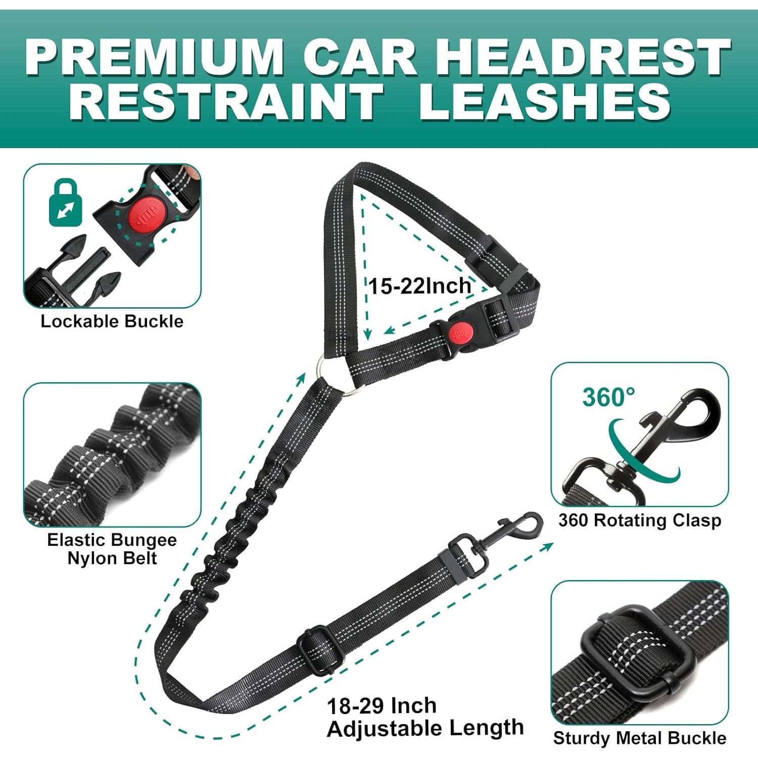 Cinturón de Seguridad para Perros Junreox Ajustable 38-89 cm