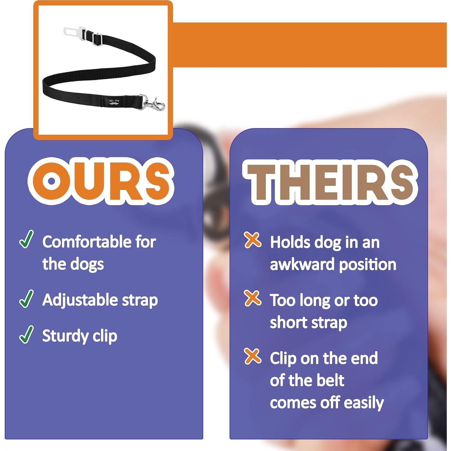 Cinturón de Seguridad Ajustable para Perros Mr. Pen 50-82 cm