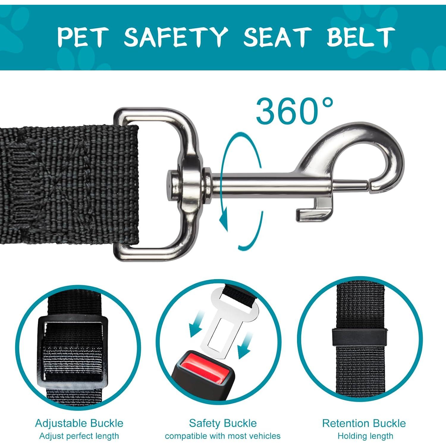 Cinturón de Seguridad para Perros Frskcssd Ajustable Negro