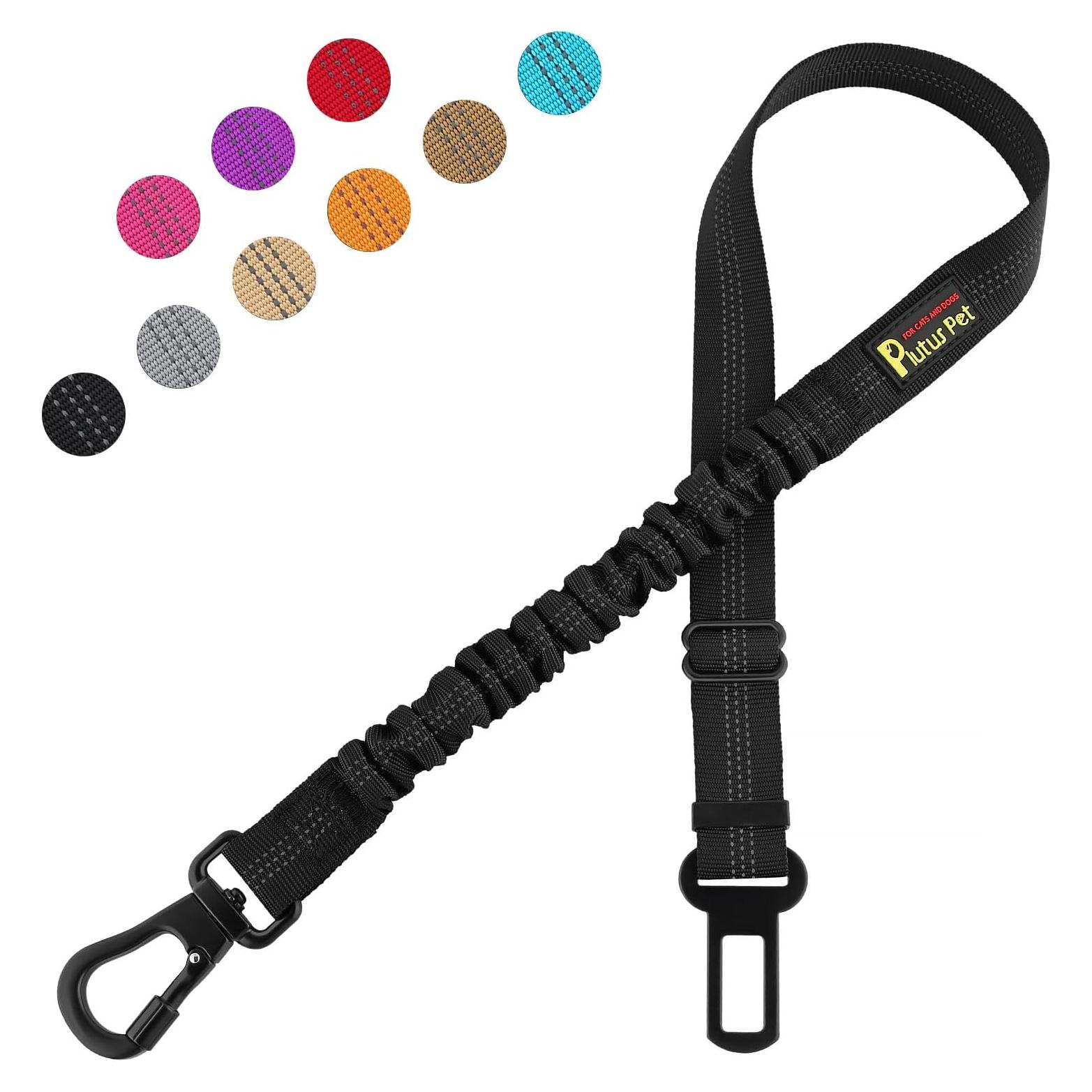 Cinturón de Seguridad para Perros Plutus Pet Ajustable Negro