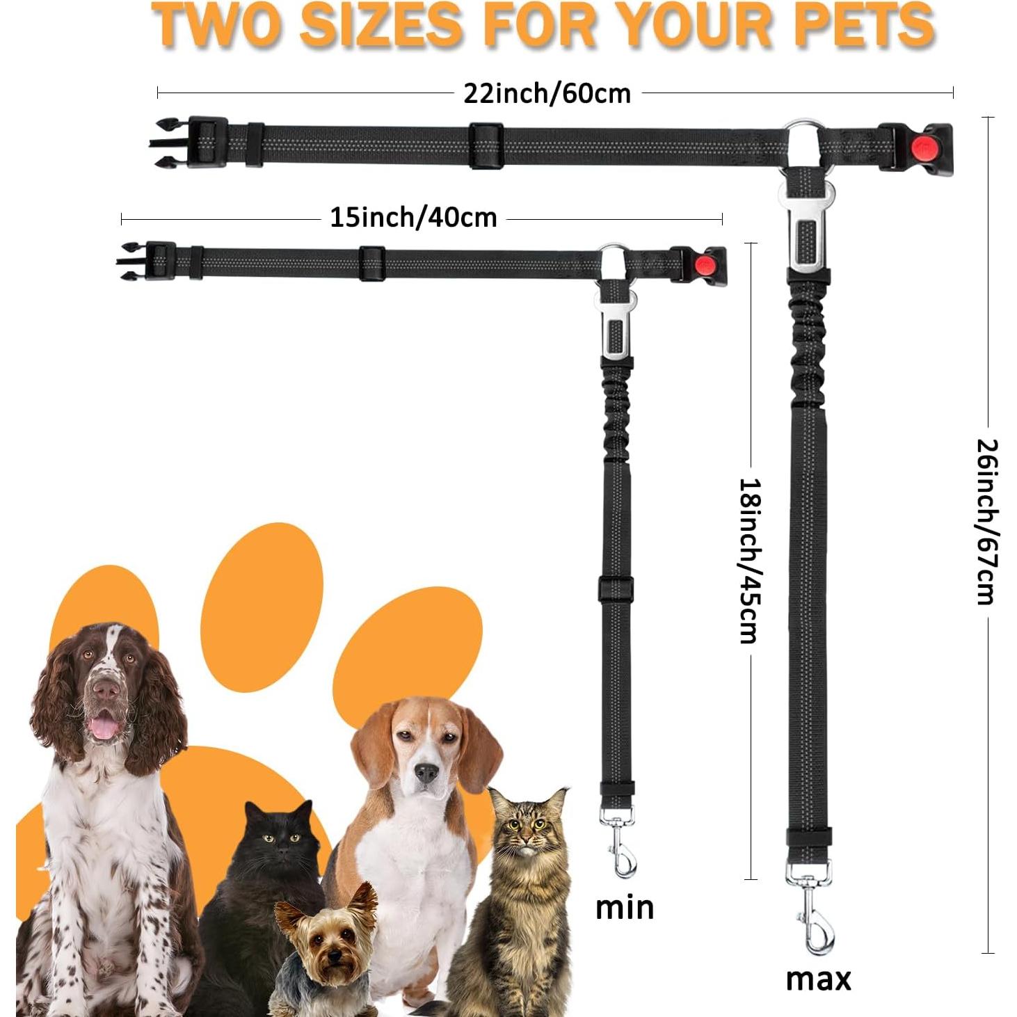 Arneses para Perros DVEDO 2 en 1 con Clip Ajustable Negro