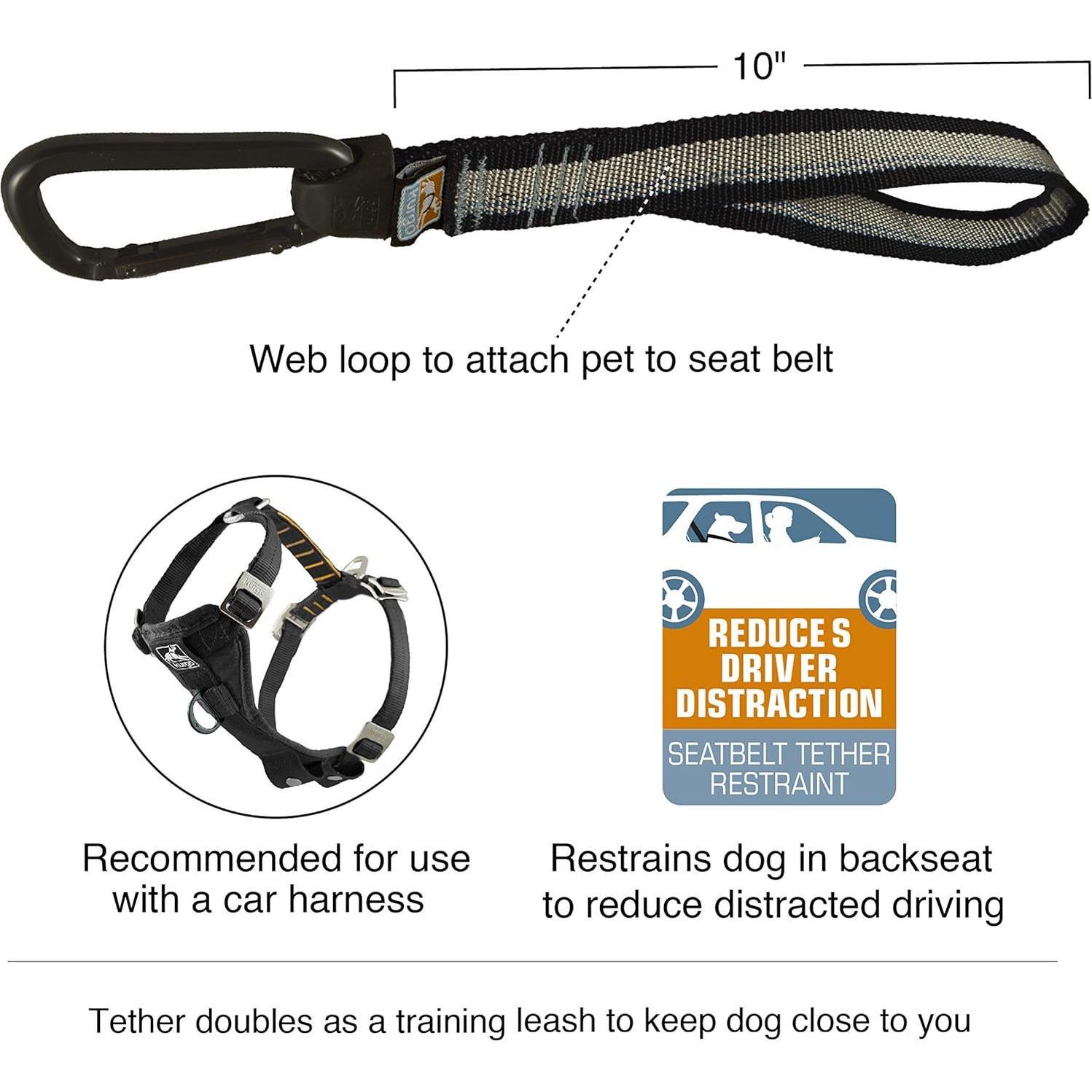 Cinturón de Seguridad para Perros Kurgo Tru-Fit Negro/Grey