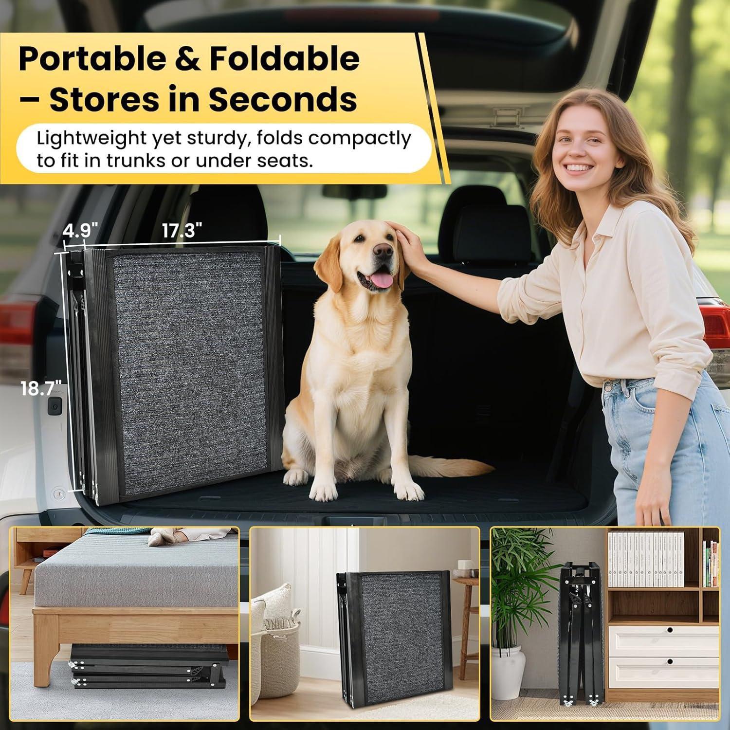 Rampa para Perros Plegable YOOKESEN 67x17.3 cm Antideslizante