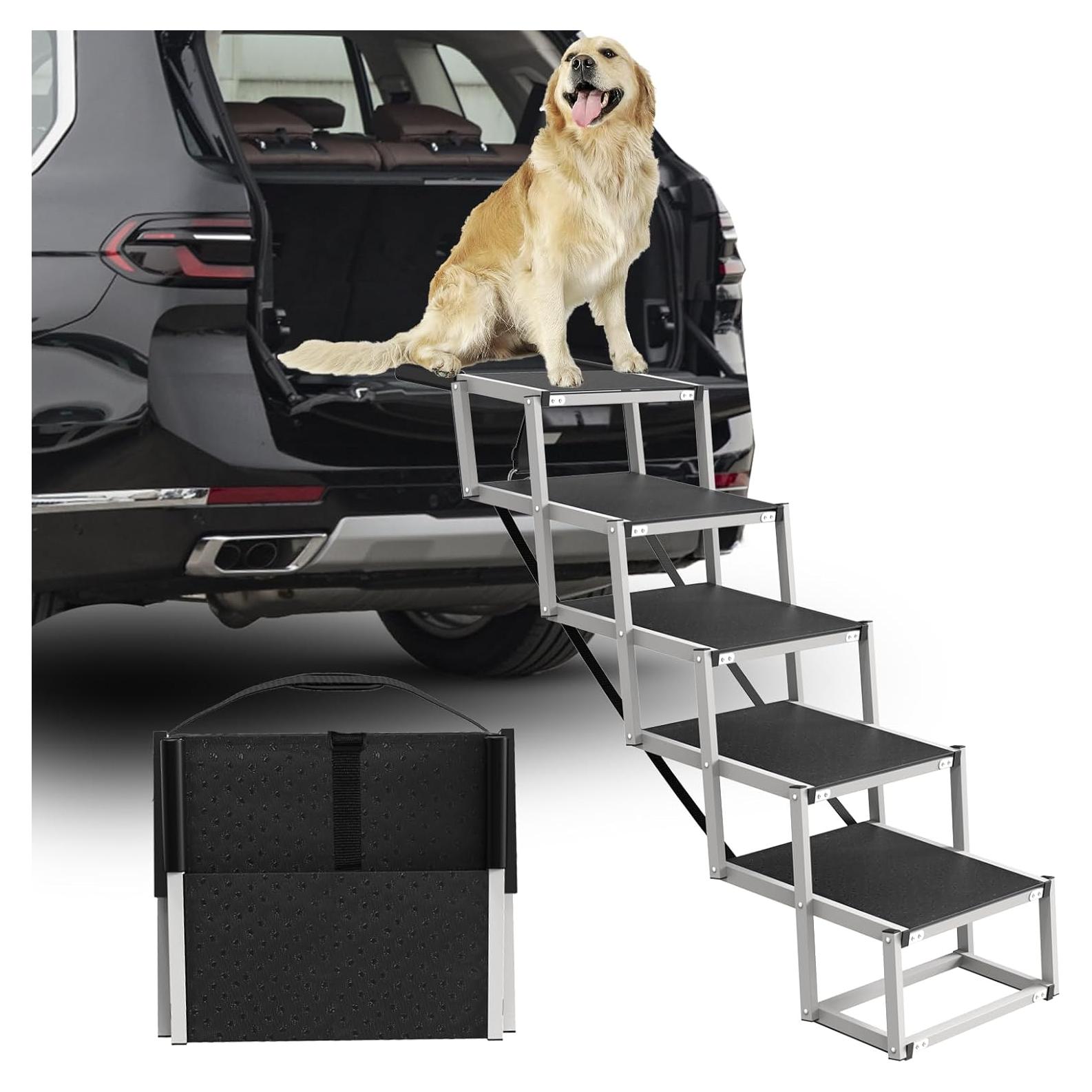 Rampa Plegable para Perros DeerGym - 5 Pasos Antideslizante