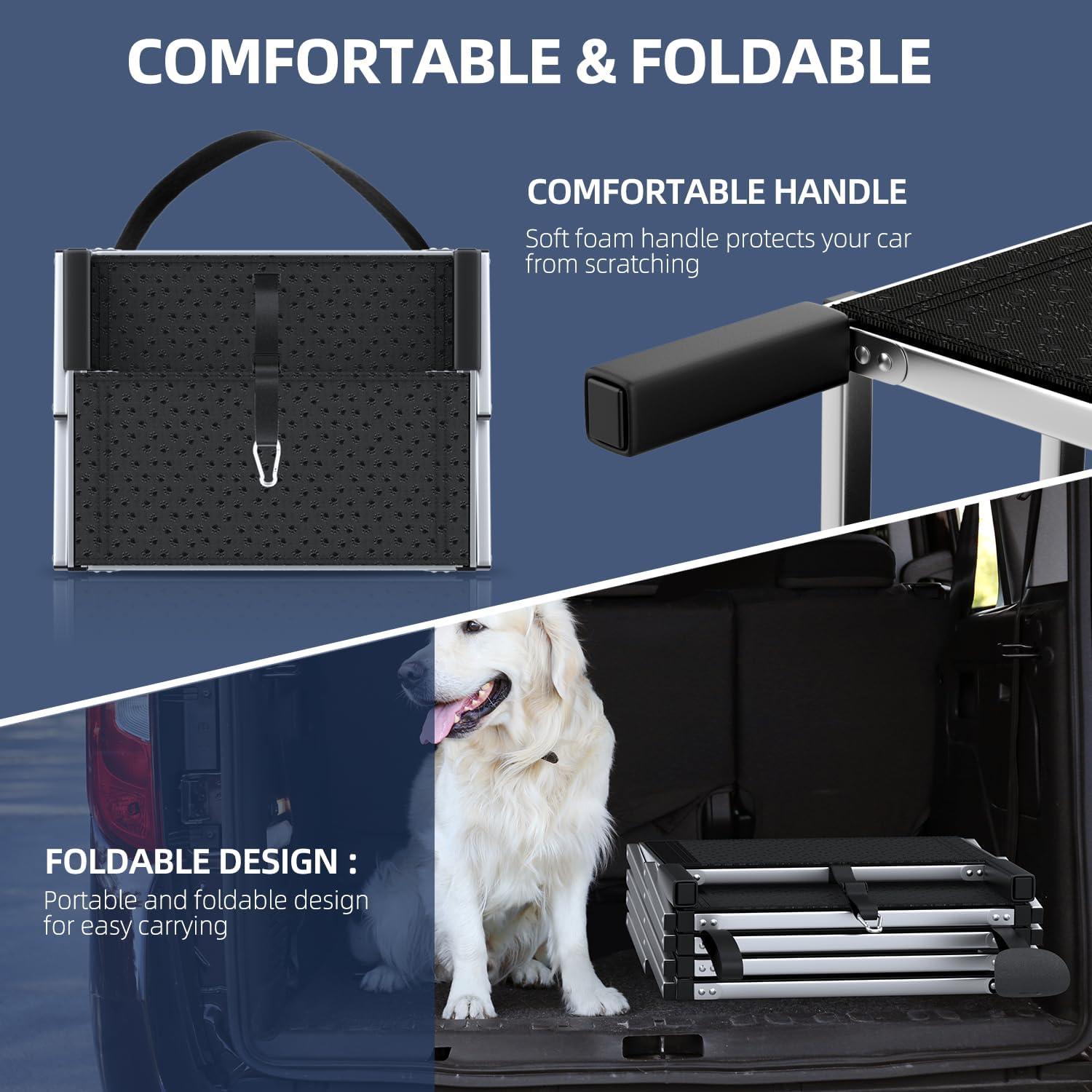 Escalera Plegable para Perros PetRuna 4 Escalones Antideslizante