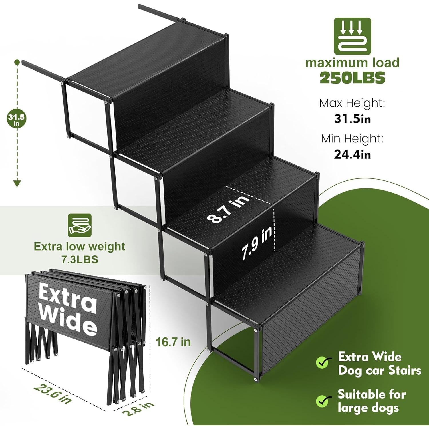 Rampa para Perros Marudina Extra Ancha 60 cm - Plegable Antideslizante