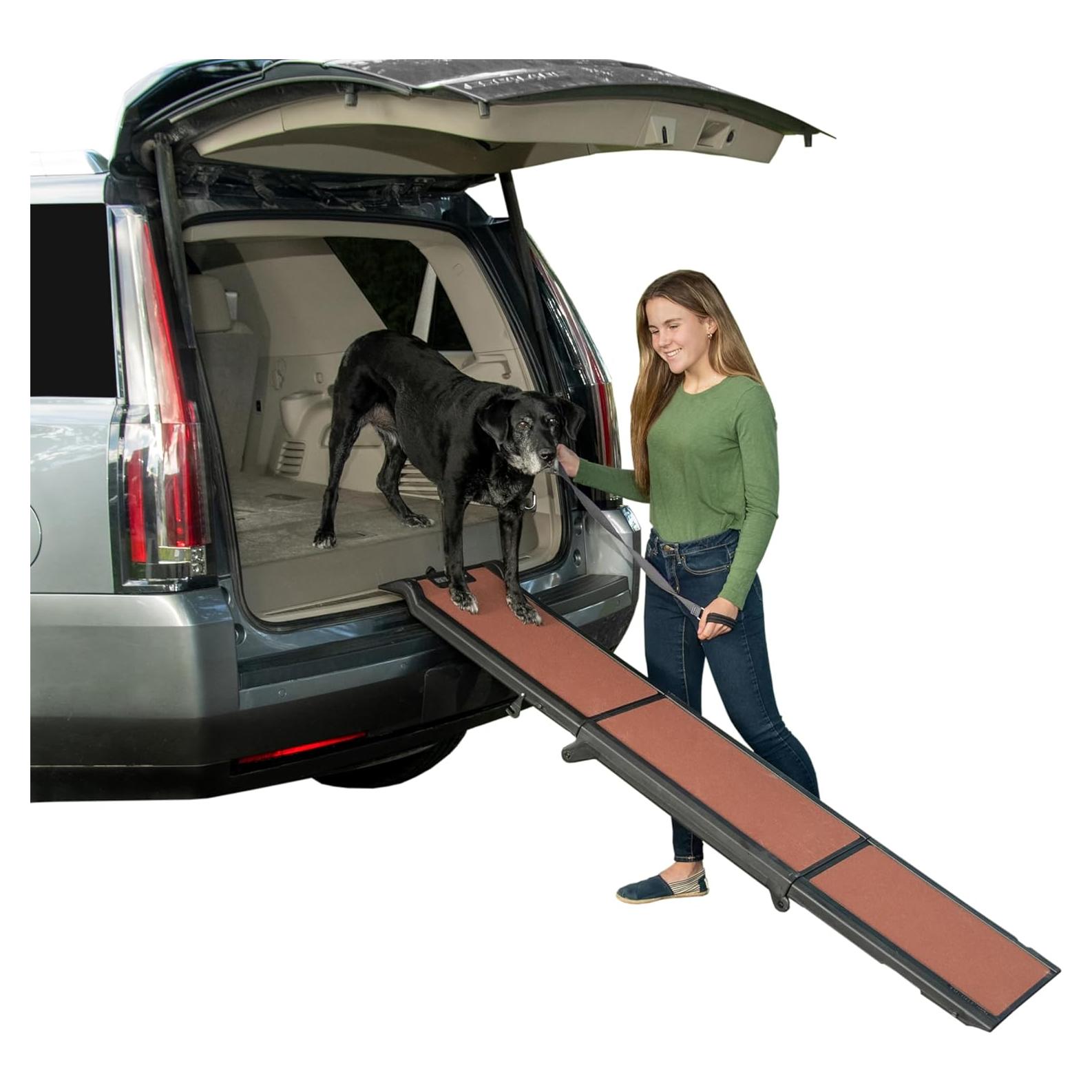 Rampa Plegable para Mascotas Pet Gear Tri-Fold 180cm Chocolate