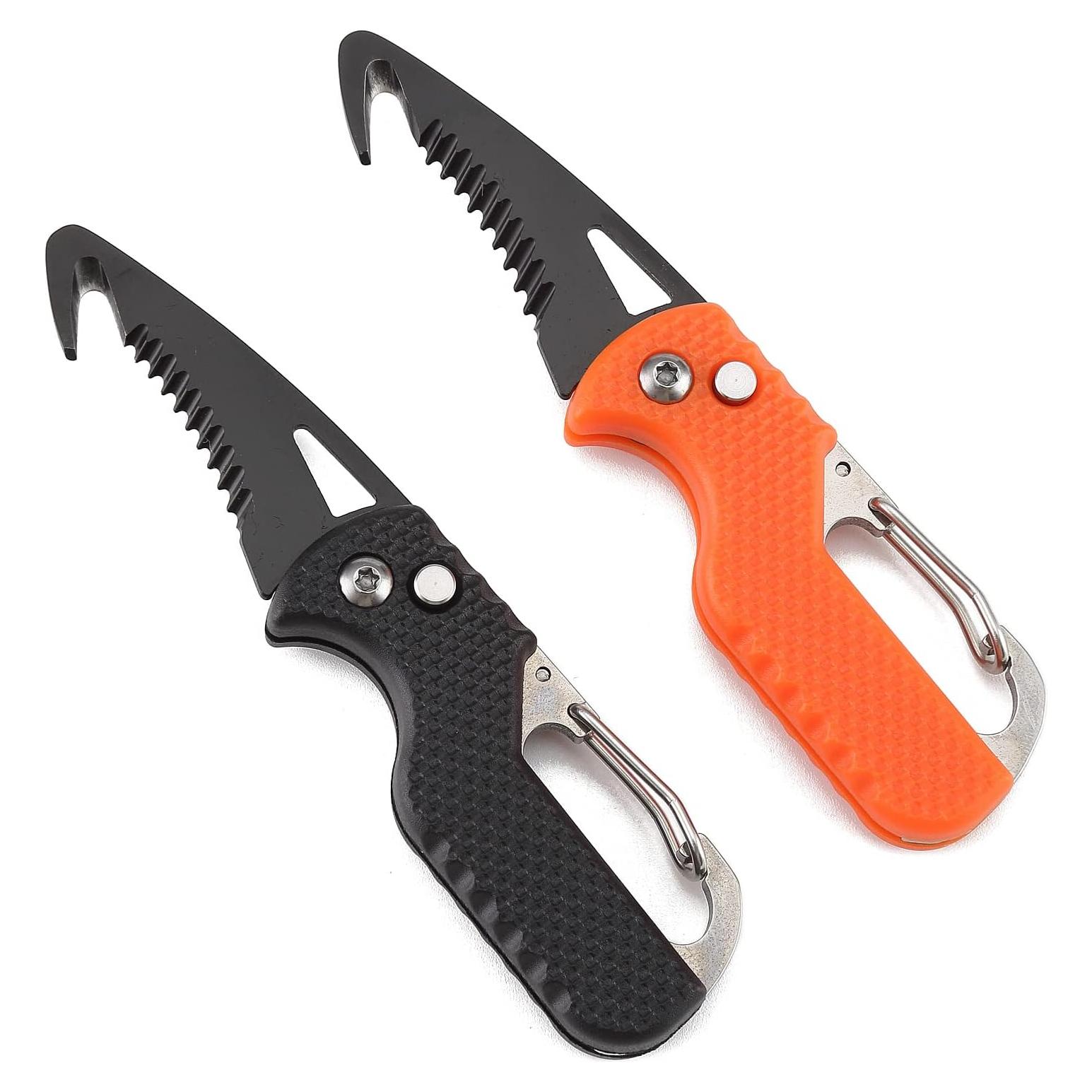 2 Cuchillos de Llavero Plegables YISIDA, Acero Inoxidable, 10.9 cm