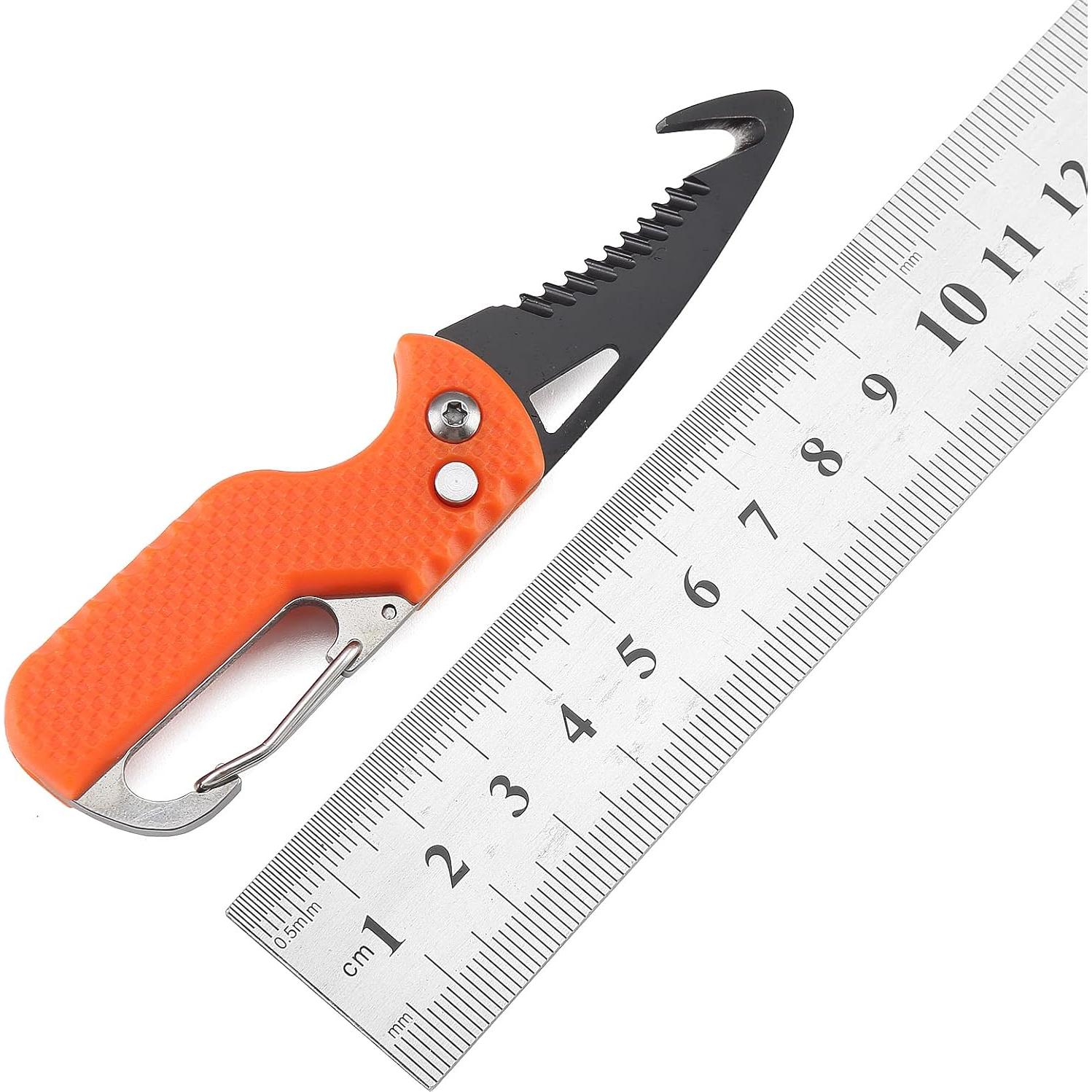 2 Cuchillos de Llavero Plegables YISIDA, Acero Inoxidable, 10.9 cm