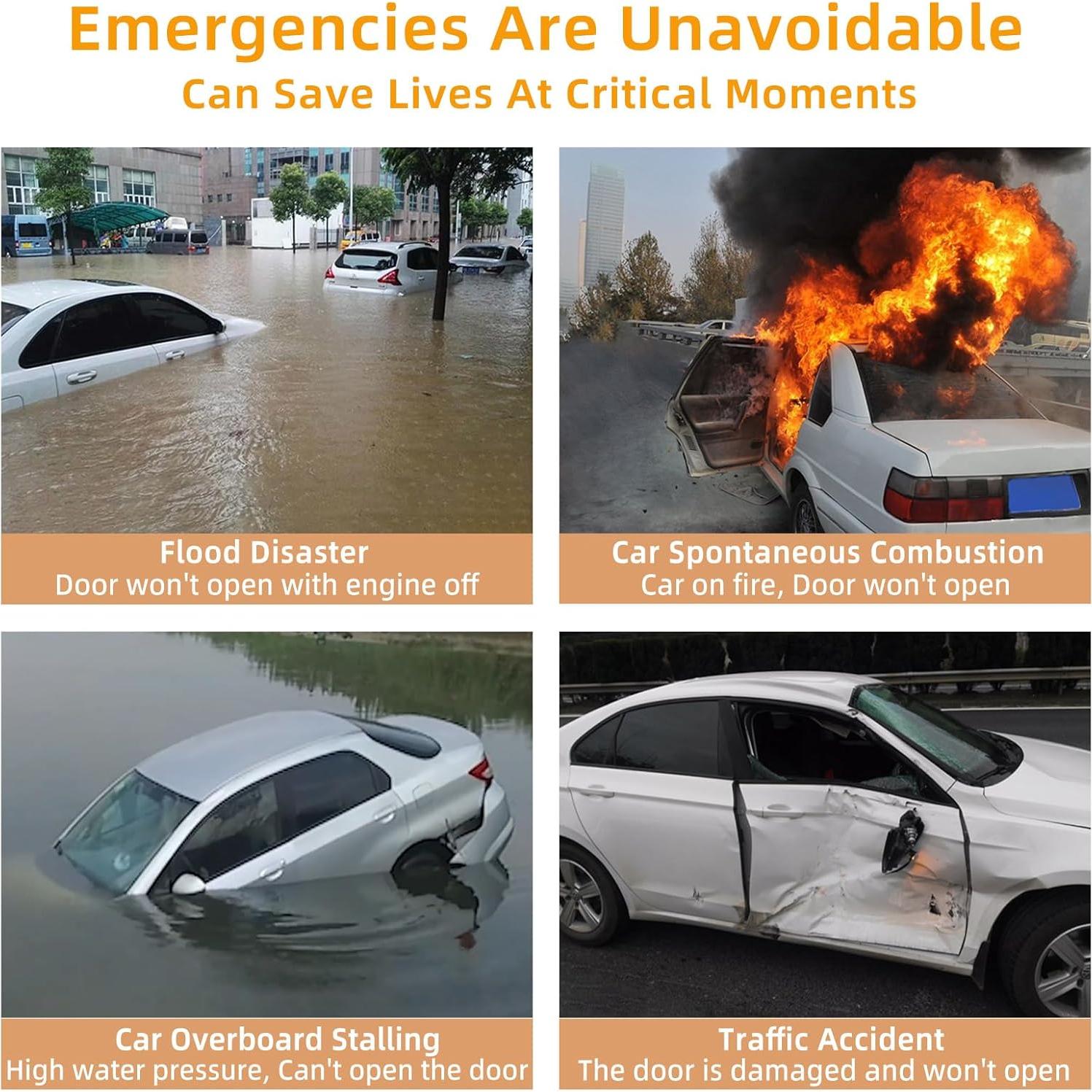 Rompe Ventanas de Auto Allelic G01 - Cortador de Cinturón Oro