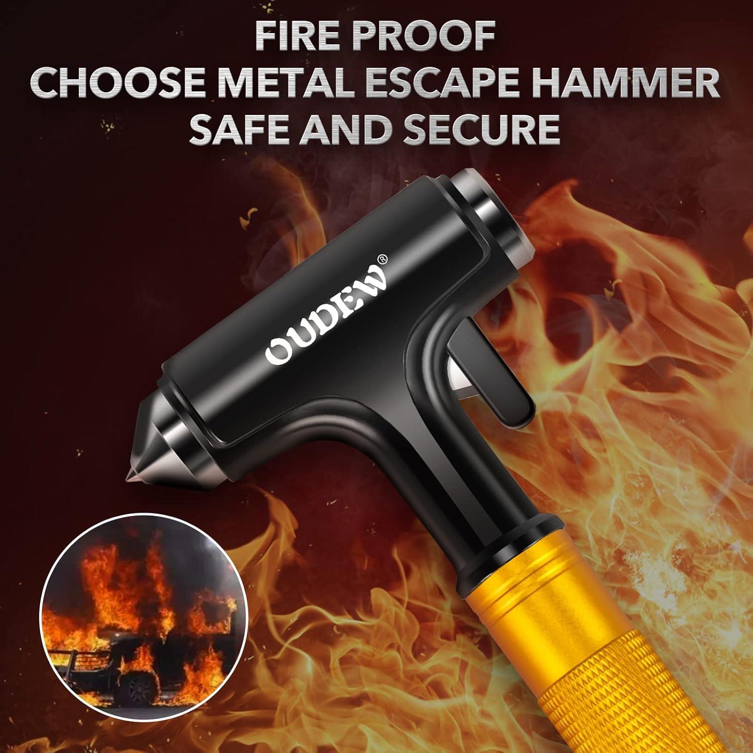 Martillo de Seguridad OUDEW 2 en 1 Dorado para Automóviles