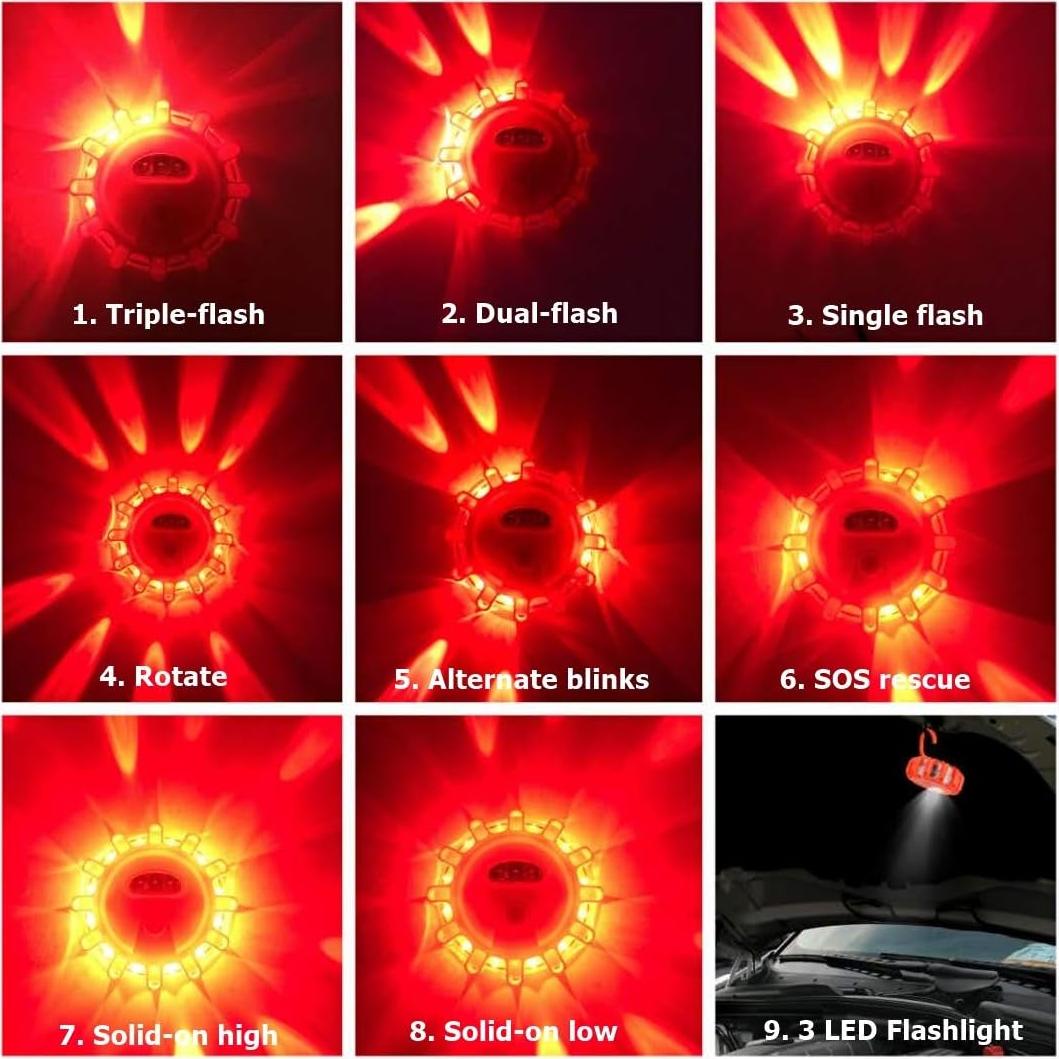 Flares LED Recargables Ecoangel - Kit de 3 Luces de Emergencia