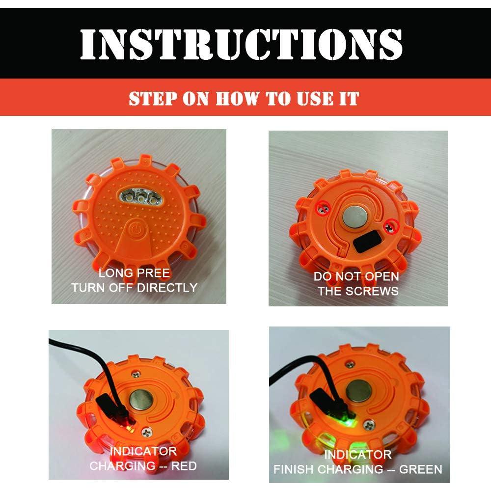 Flares LED Recargables Ecoangel - Kit de 3 Luces de Emergencia