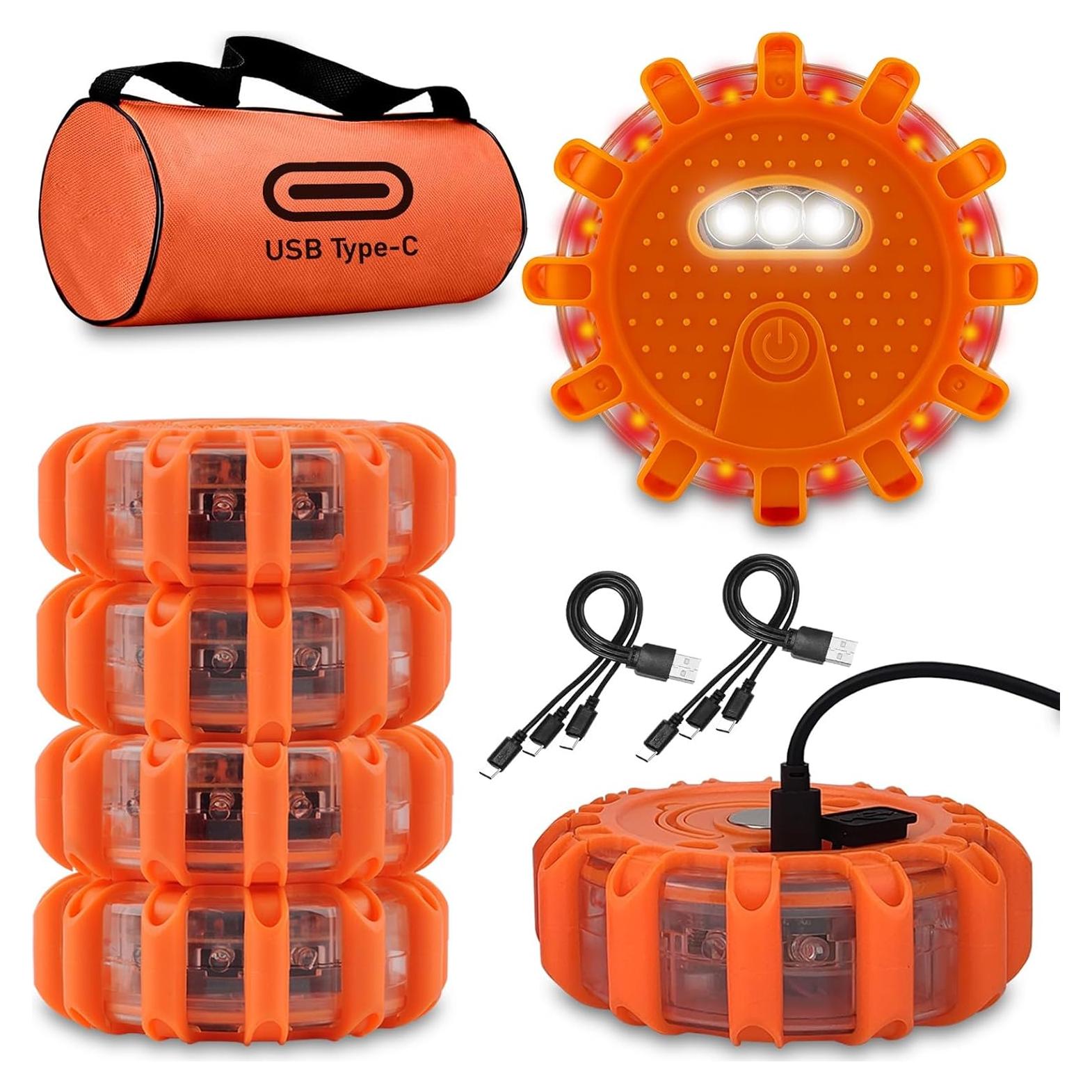 Flares LED Ecoangel 6 Pack USB-C Recargables 1000mAh