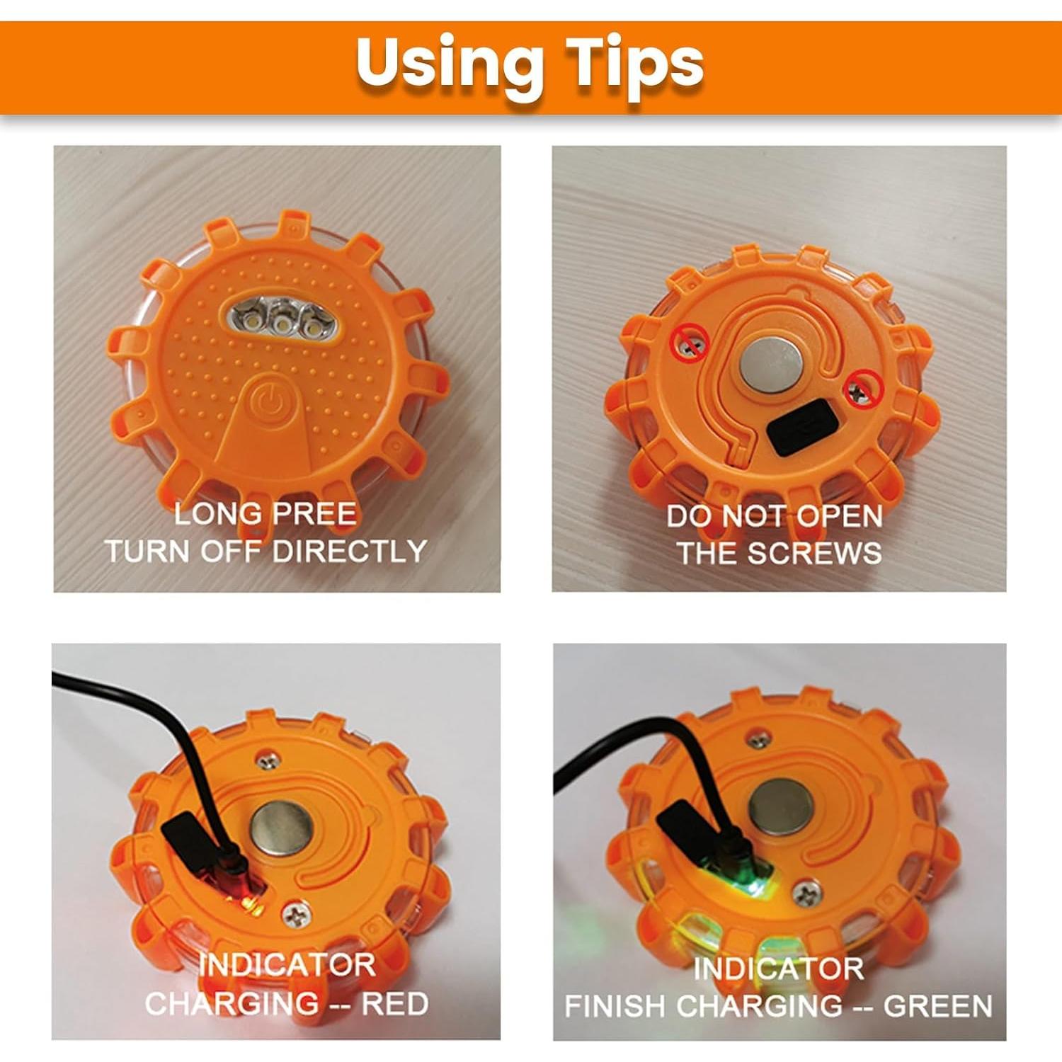 Flares LED Ecoangel 6 Pack USB-C Recargables 1000mAh