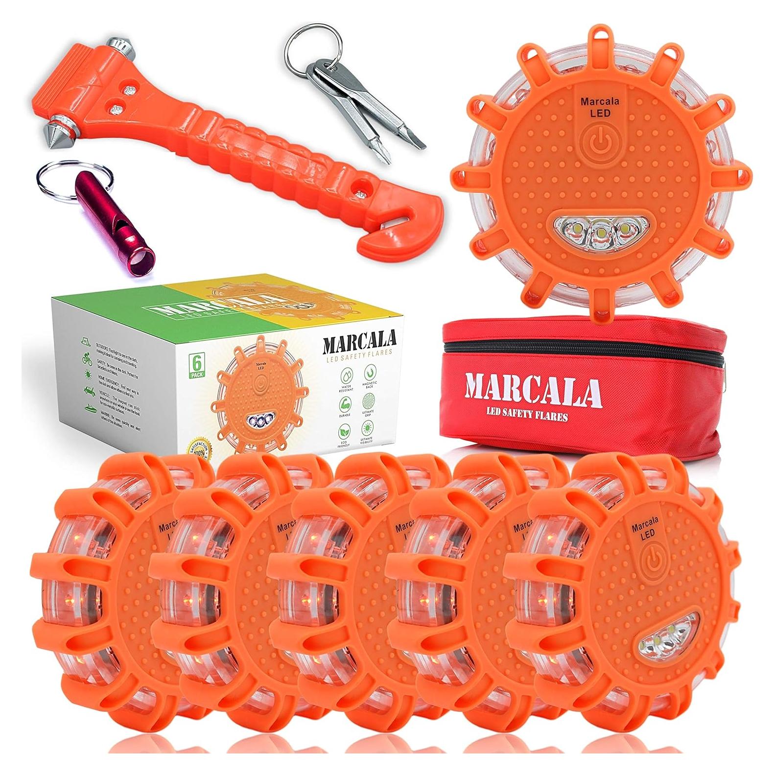 Flares de Emergencia LED Marcala 6-Pack a Prueba de Agua