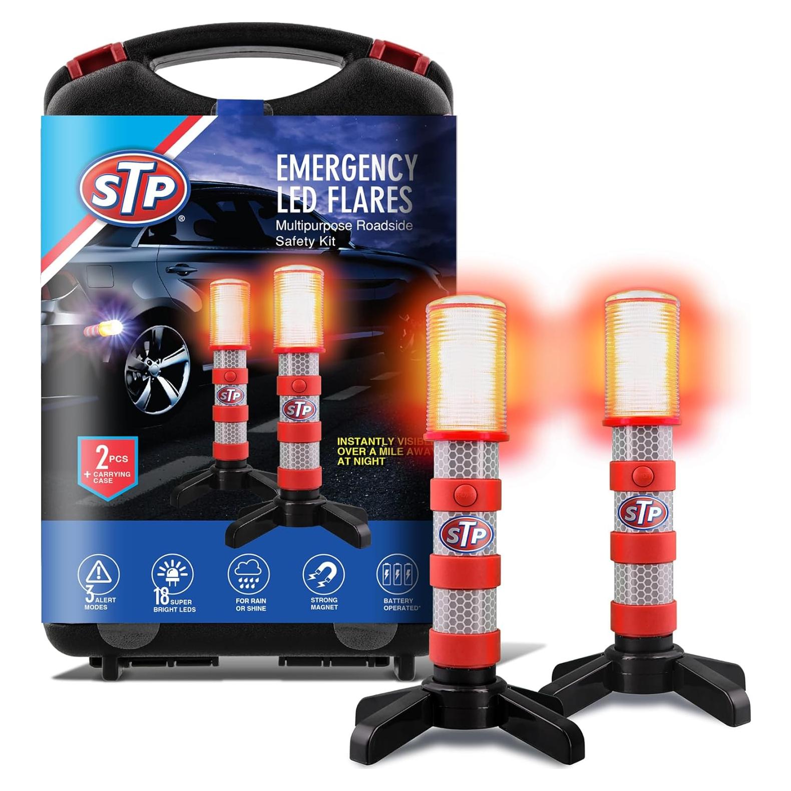 Flares LED de Emergencia STP - 3 Modos, Alta Visibilidad