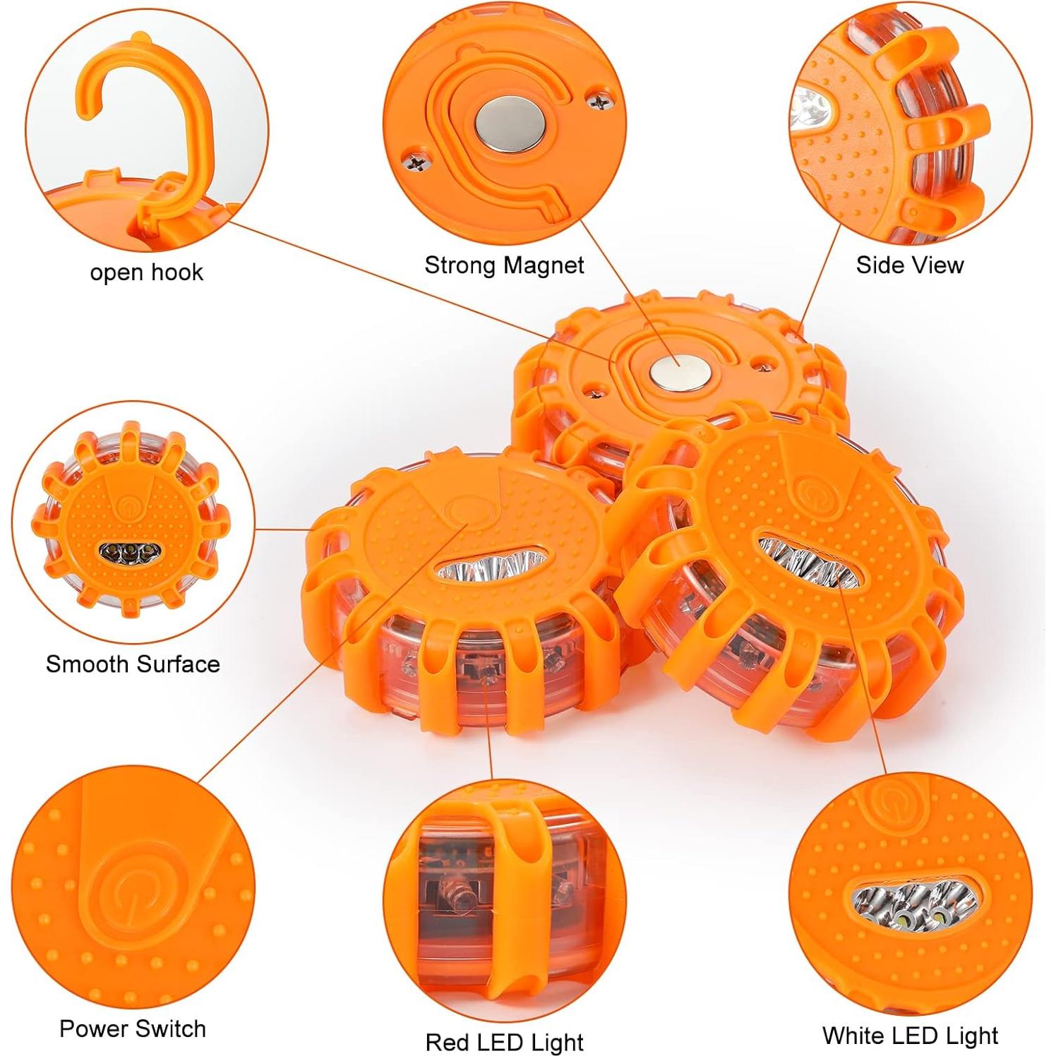 Kit de Luces LED de Emergencia Tallew - 12 Piezas, 9 Modos