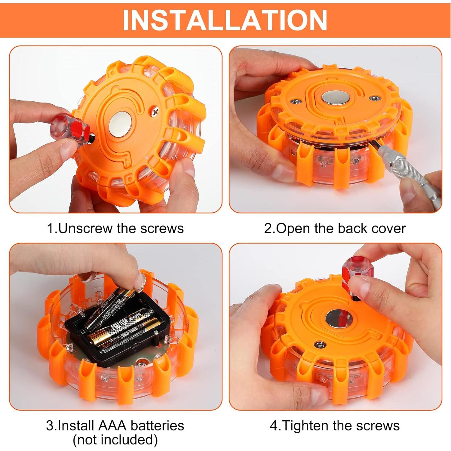 Kit de Luces LED de Emergencia Tallew - 12 Piezas, 9 Modos
