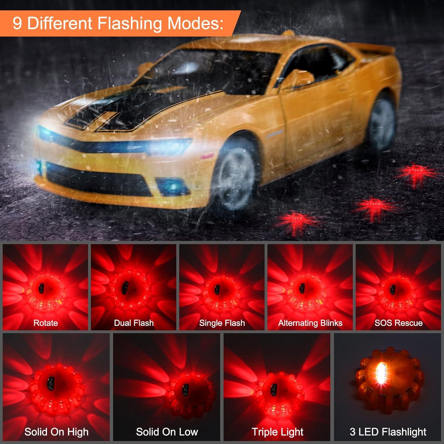 Kit de Luces LED de Emergencia Tallew - 12 Piezas, 9 Modos