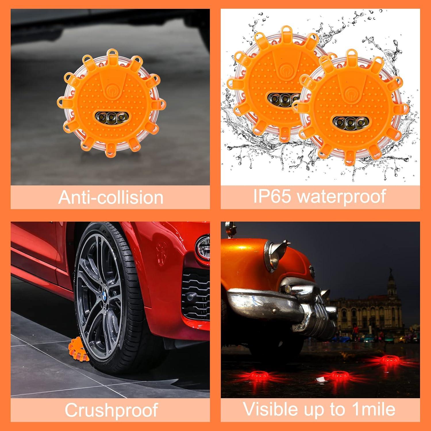 Kit de Luces LED de Emergencia Tallew - 12 Piezas, 9 Modos