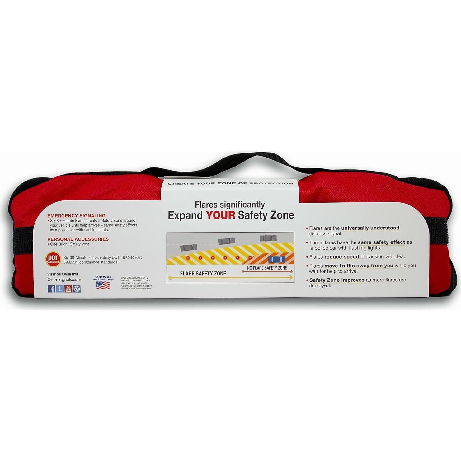 Kit de Señales de Emergencia Orion Safety 6030 - 6 Señales + Chaleco