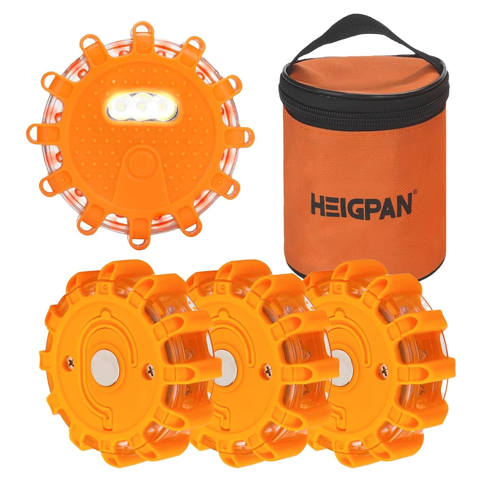 Kit de Luces de Emergencia HEIGPAN GP904 LED 4Pack 9 Modos