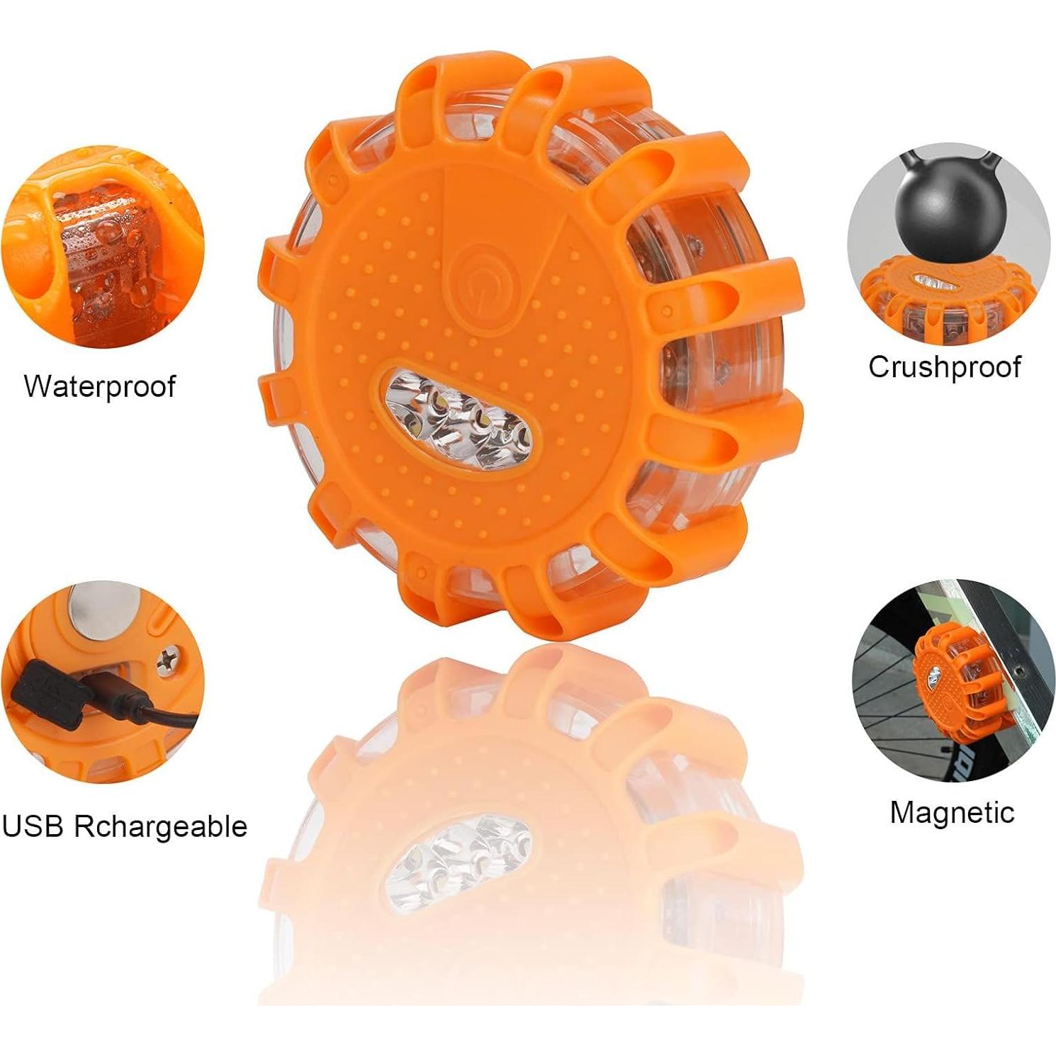 Kit de Luces de Emergencia HEIGPAN GP904 LED 4Pack 9 Modos