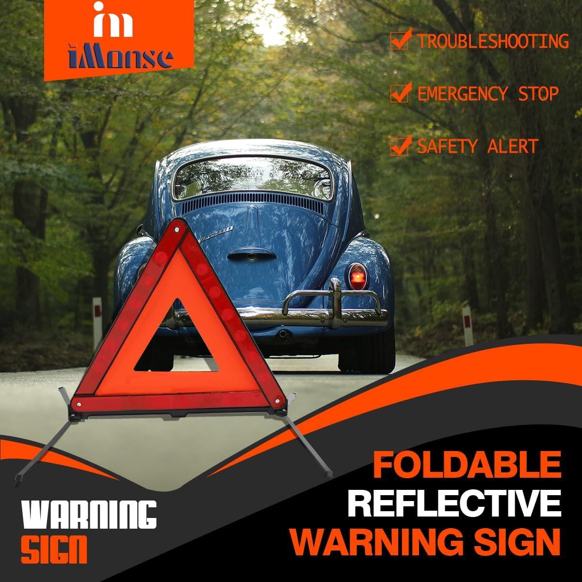 Kit de Emergencia en Carretera iMonse 2 Triángulos + 1 Luz LED