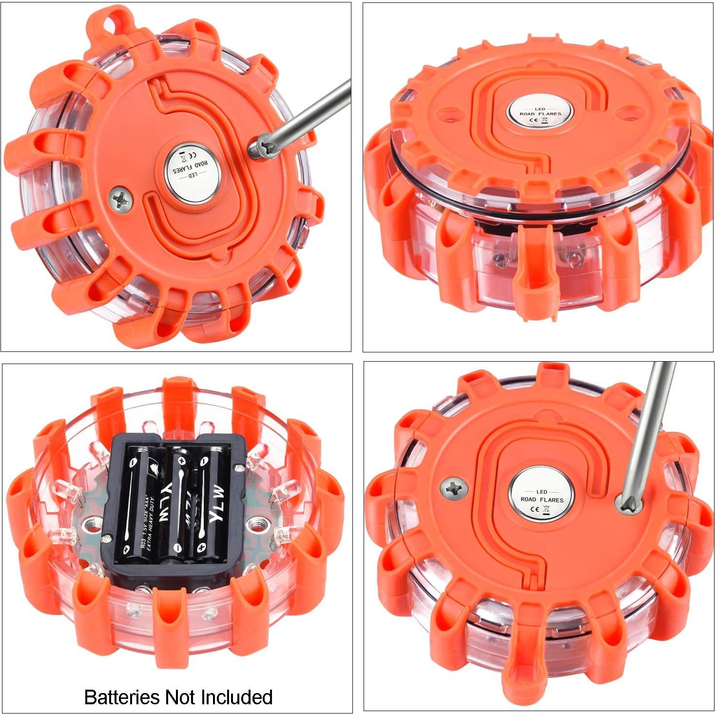 Tobfit Kit de 3 Luces LED de Emergencia con Base Magnética