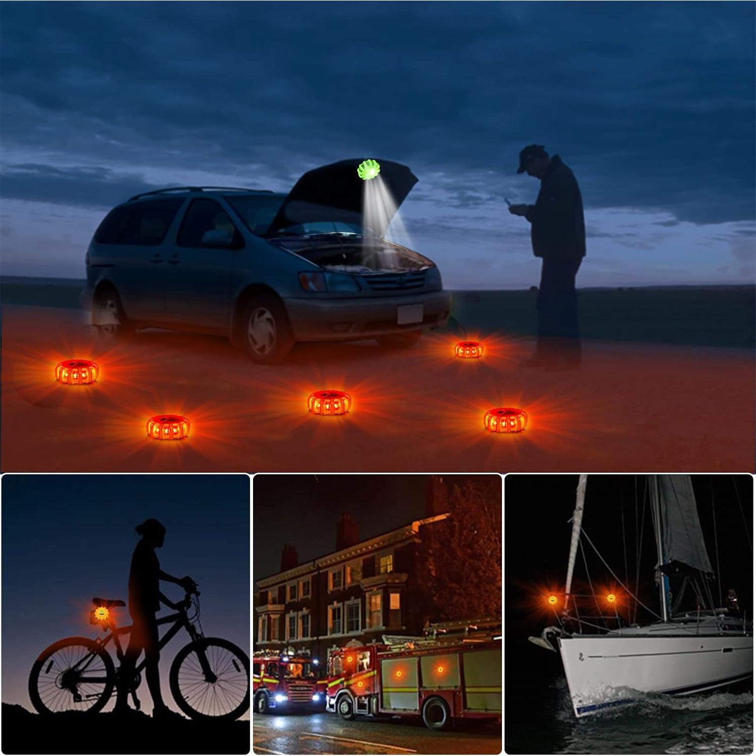 CICMOD Kit de Luces de Emergencia LED 6 Piezas Verde IP67