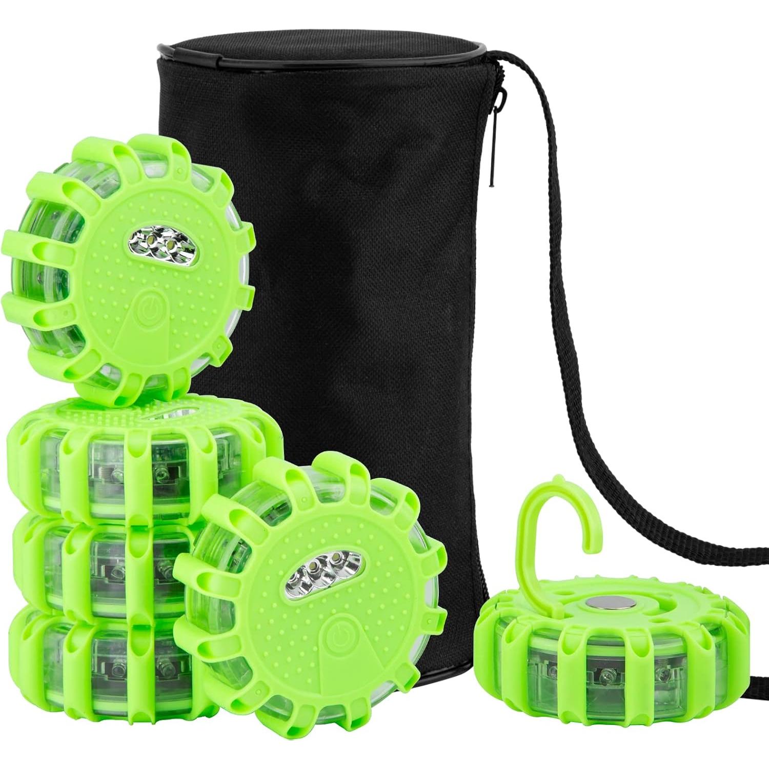 CICMOD Kit de Luces de Emergencia LED 6 Piezas Verde IP67