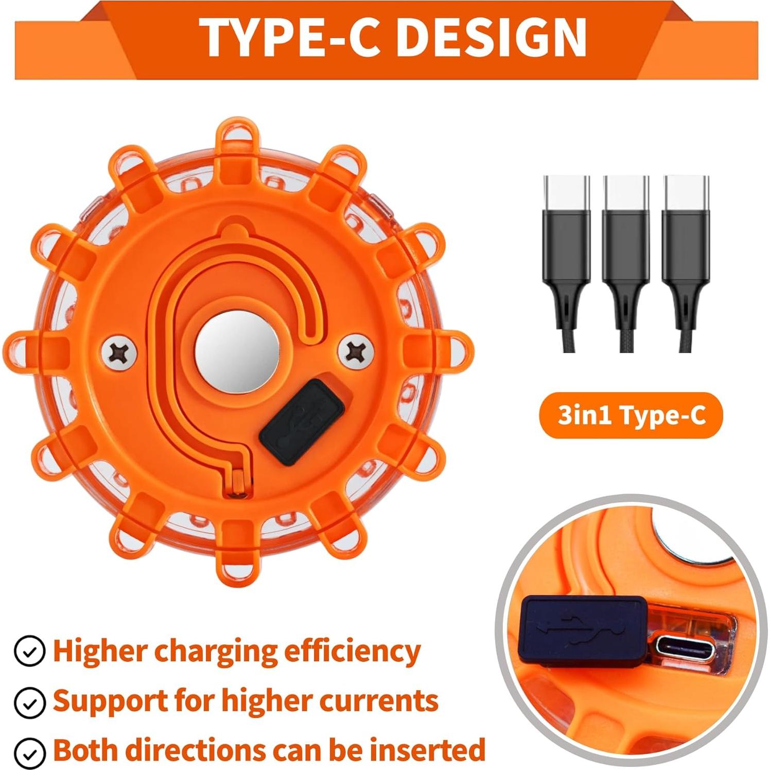 Flares LED de Emergencia Markstor - 3 Paquete Recargable USB
