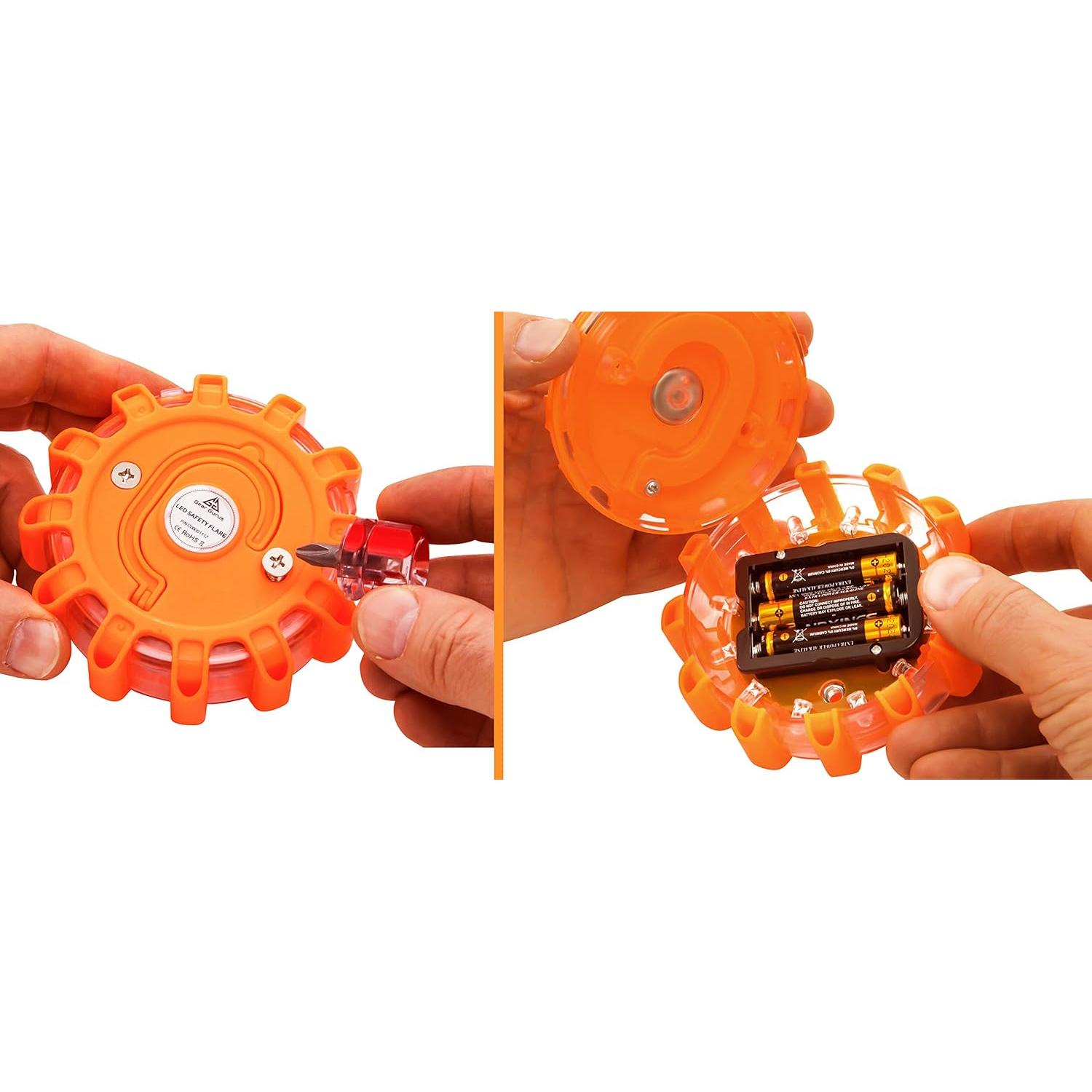 Kit de 3 Flares LED Gear Gurus - Luz de Advertencia de Seguridad