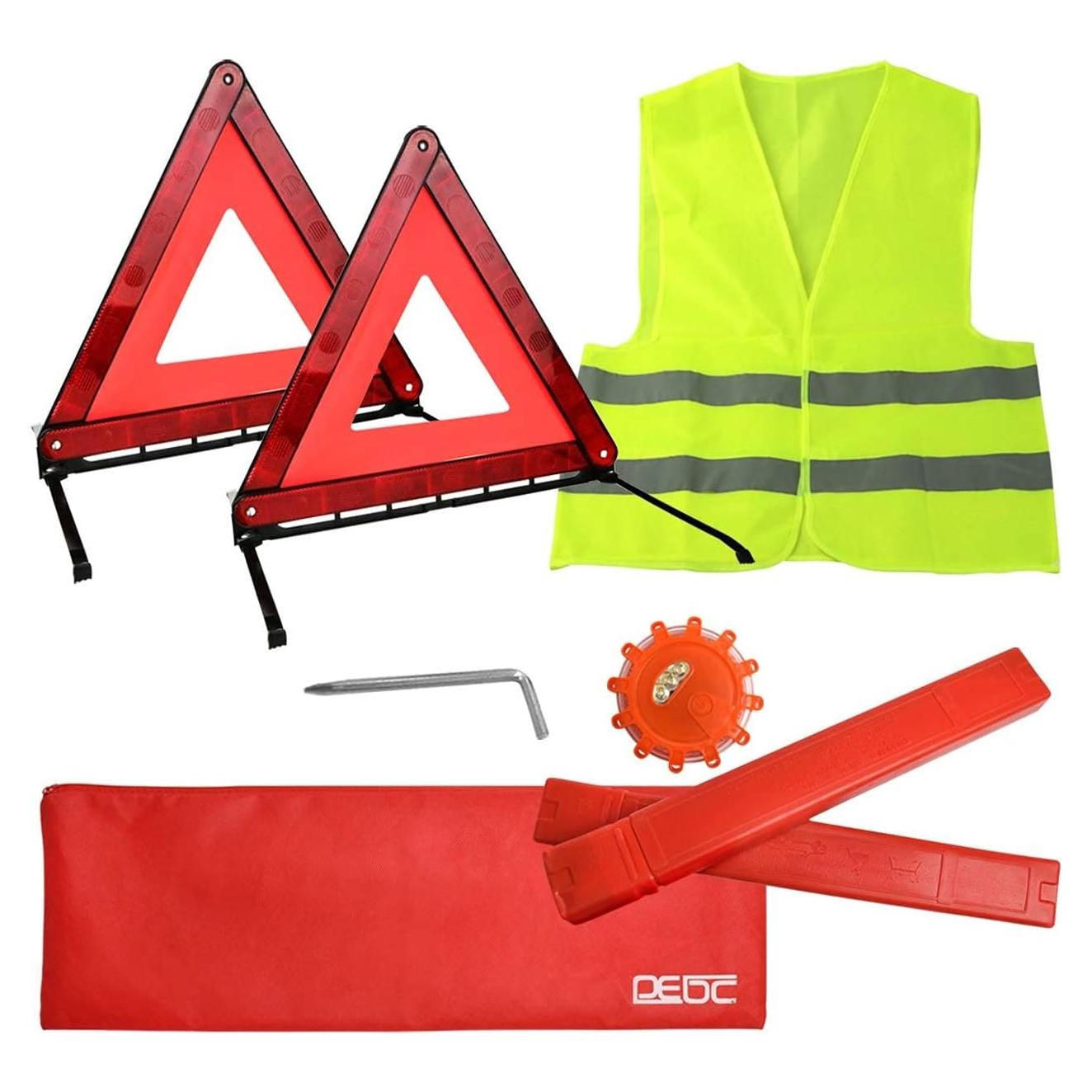 Kit de Emergencia en Carretera DEDC - Triángulo, Chaleco y LED