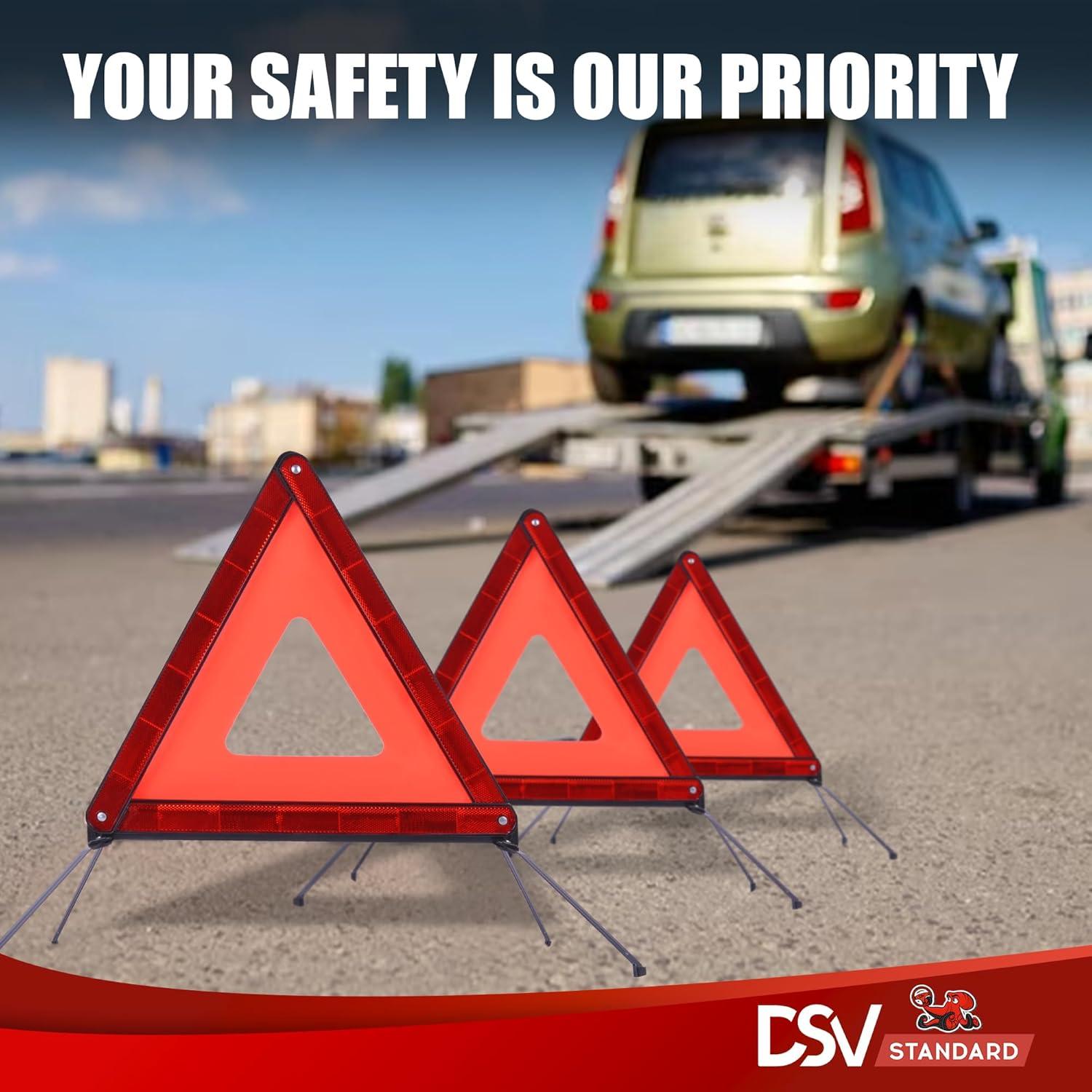 Triángulos de Advertencia DSV Estándar - Paquete de 3