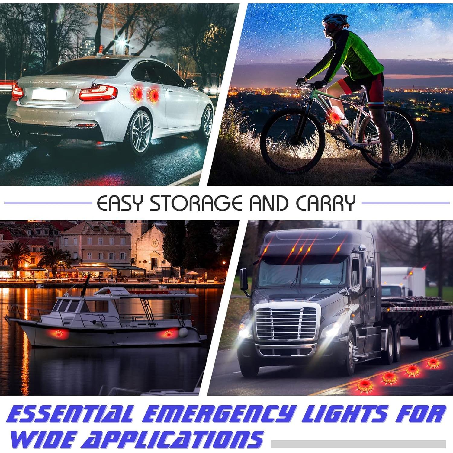 Luces de Emergencia LED Frienda 24 Piezas con Imán y Gancho