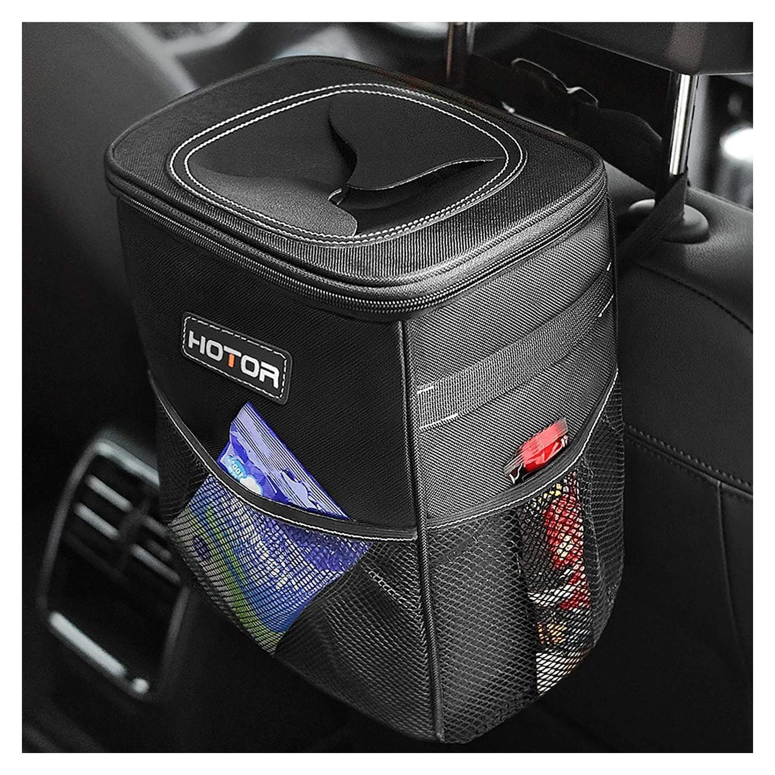 Basurero de Coche HOTOR 2 Galones Impermeable Negro