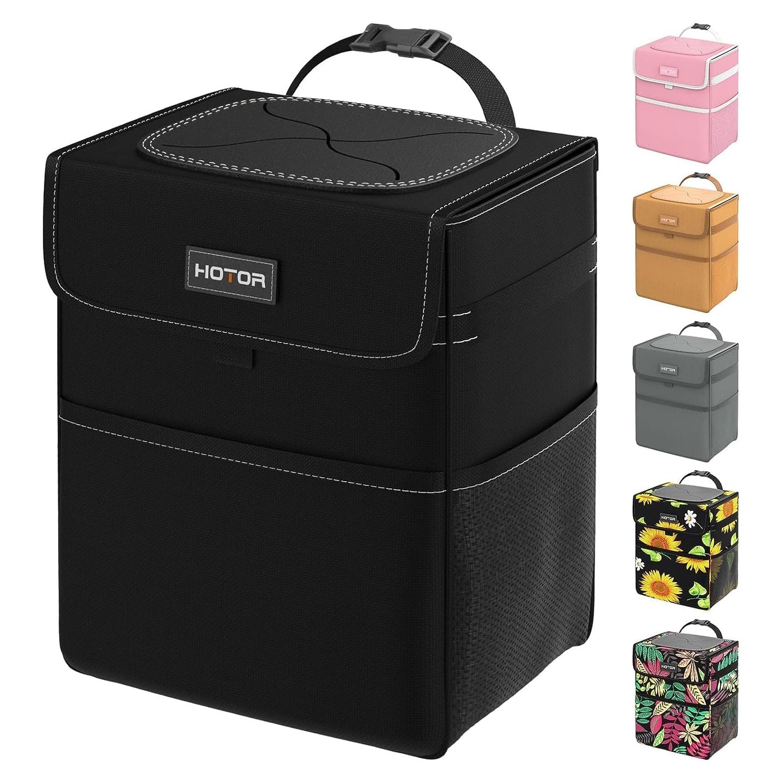 Basurero de Coche HOTOR 8.3L Impermeable Ajustable Negro