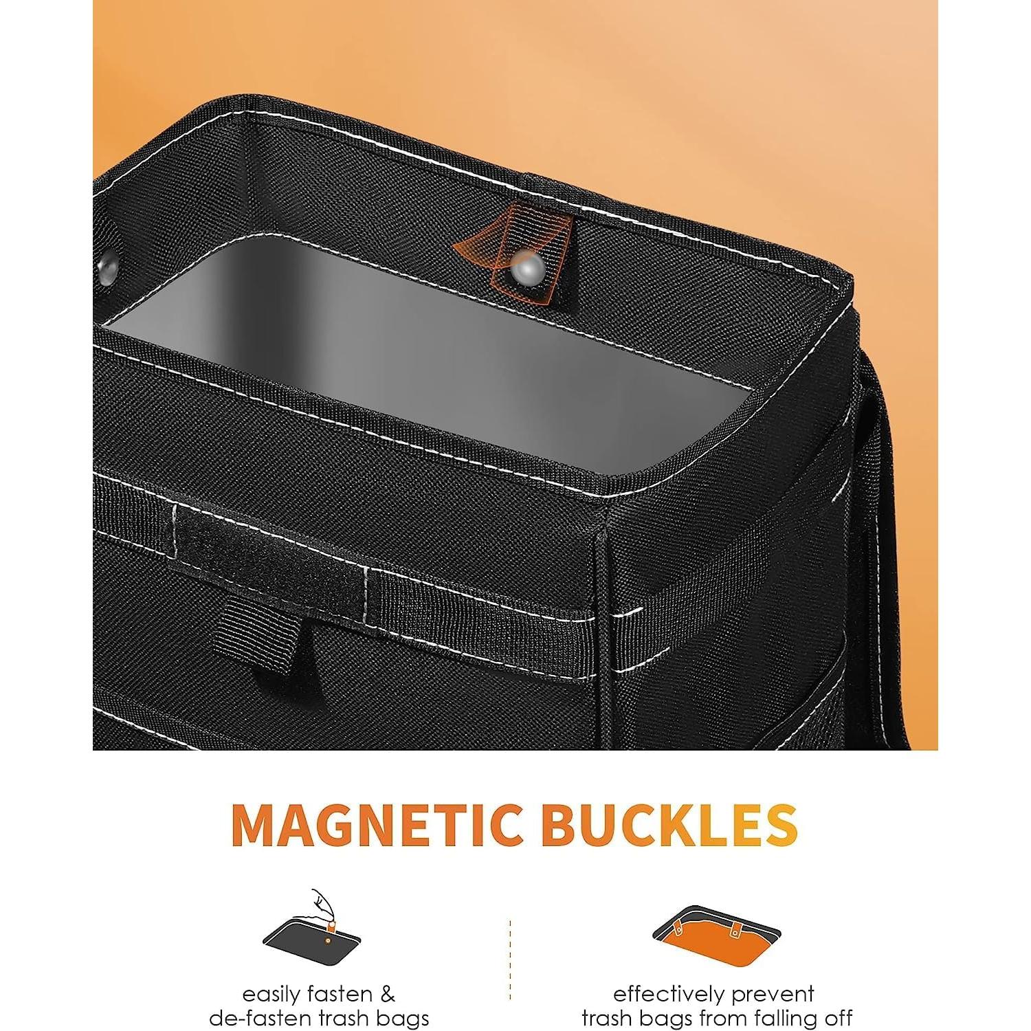 Basurero de Coche HOTOR 8.3L Impermeable Ajustable Negro