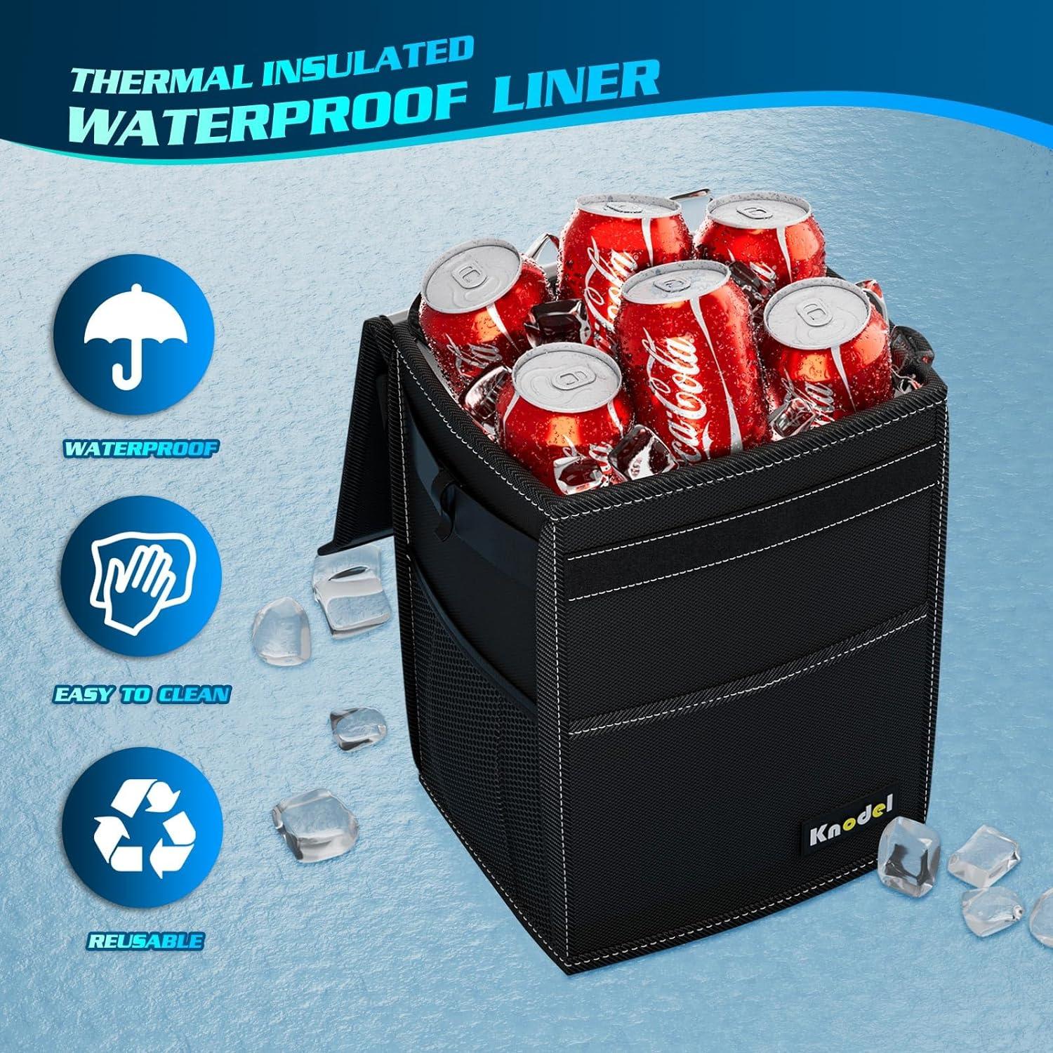 Basurero de Coche K KNODEL 2 Galones Impermeable Negro