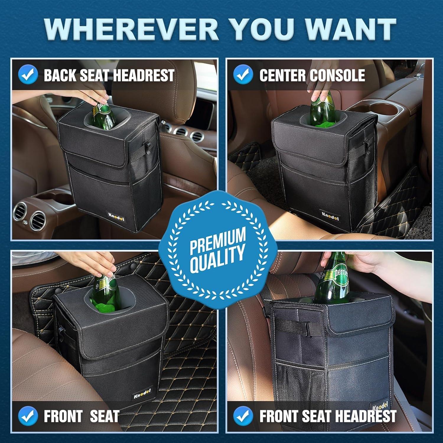 Basurero de Coche K KNODEL 2 Galones Impermeable Negro