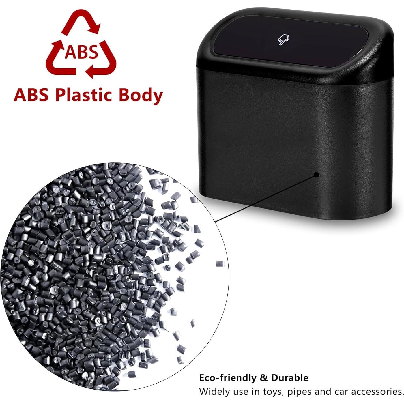 Mini Basurero de Coche Ginsco 2 Pack con Tapa y 120 Bolsas