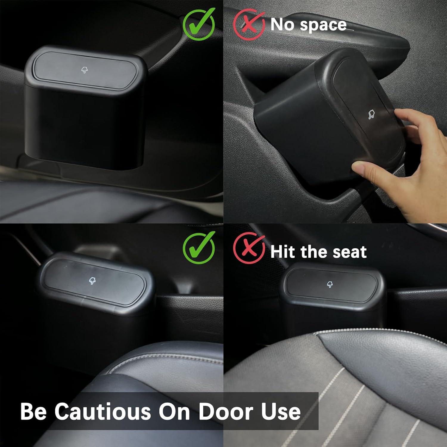 Mini Basurero de Coche Ginsco 2 Pack con Tapa y 120 Bolsas