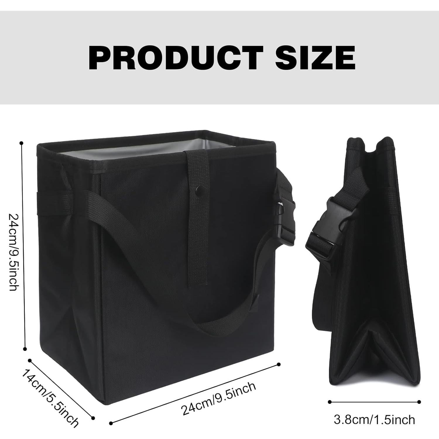 Basurero de Auto Homelove Plegable Impermeable Negro 24x24 cm