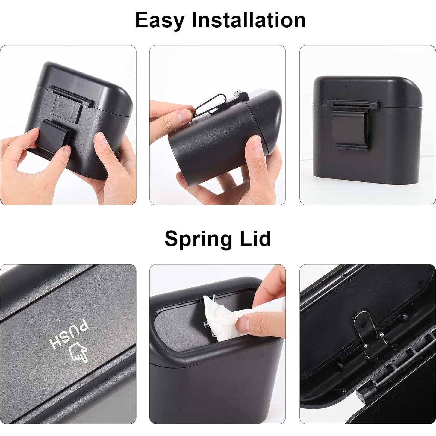 Mini Basurero de Auto EnthuLove con Tapa y 150 Bolsas